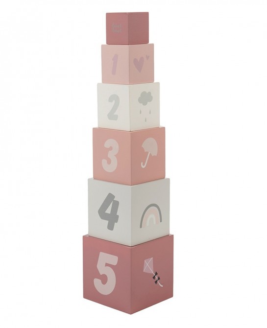 Stacking Blocks Numbers Pink