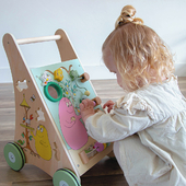 Did you see our latest collection of Barbapapa? This wooden walker has so much fun activities to do like a mirror, rattle, shape sorter and more!⁣
⁣
⁣
⁣
#labellabel ⁣#woodentoys #woodenwalker #babywalker #woodenbabywalker #firststeps