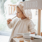 Tasting the food while cooking is the best part, don't you agree? 🥄👩‍🍳👨‍🍳⁣
⁣
⁣
⁣
⁣
#LabelLabel #WoodenPlayKitchen #ImaginaryCookingAdventures #FunWithFood #WoodenToys #PretendPlay