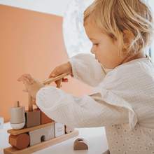 With these stacking blocks in different shapes, colors and levels, your toddler can build its own little dream house! ☁️⁣
⁣
⁣
⁣
⁣
#labellabel #woodentoys #woodenstackingblocks #ecoproducts #babygifts