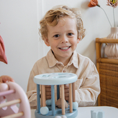 The shape sorting wheel is the perfect fun challenge for kids. They will figure out which shape goes where and learn the name of the shapes in the process. 🥰⁣
⁣
⁣
⁣
⁣
#labellabel #woodtoys #sustainabletoys #woodentoy #shapesorter #shapesorting #learnshapes #shapes #woodentoys #playroom