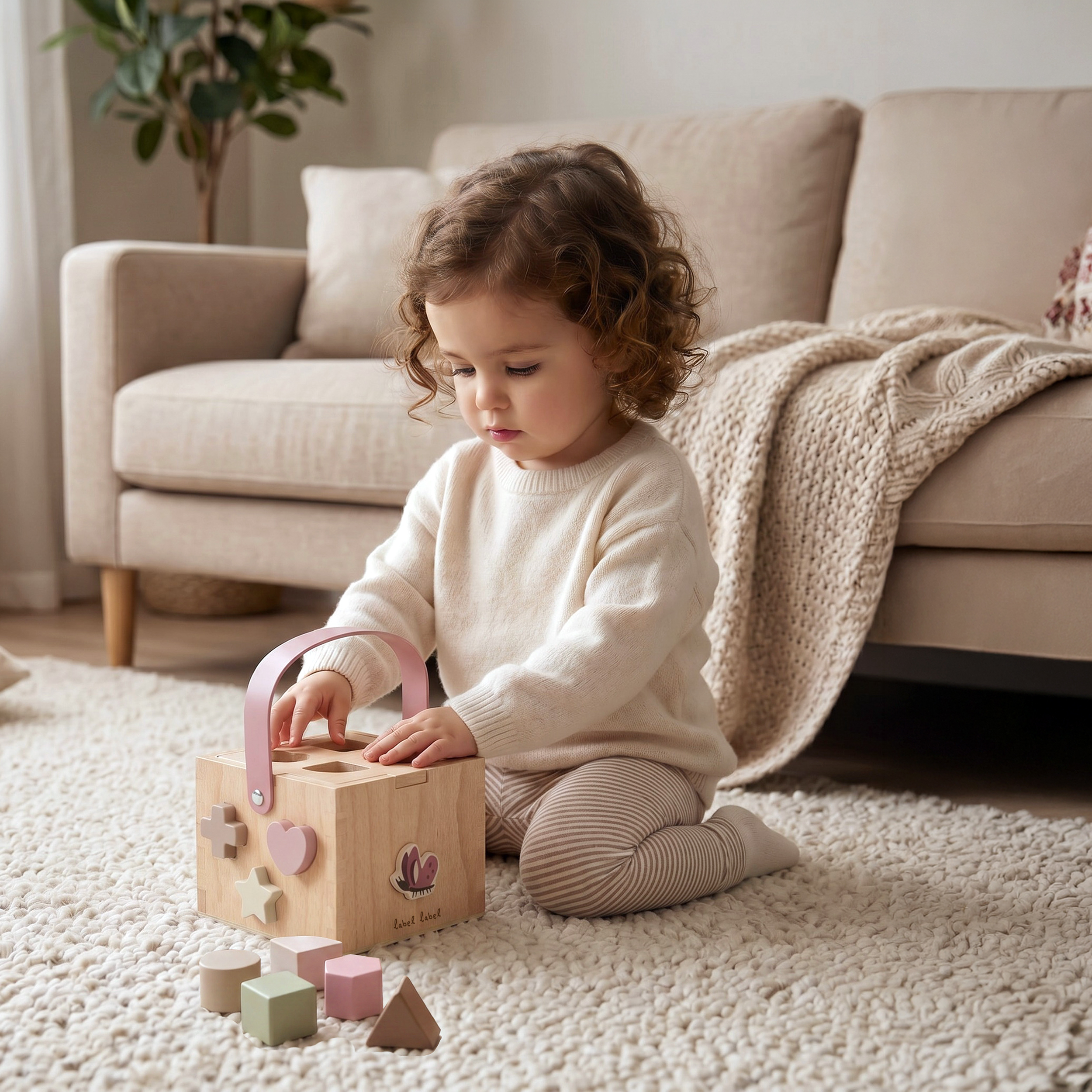 Shape Sorting Box - Pink