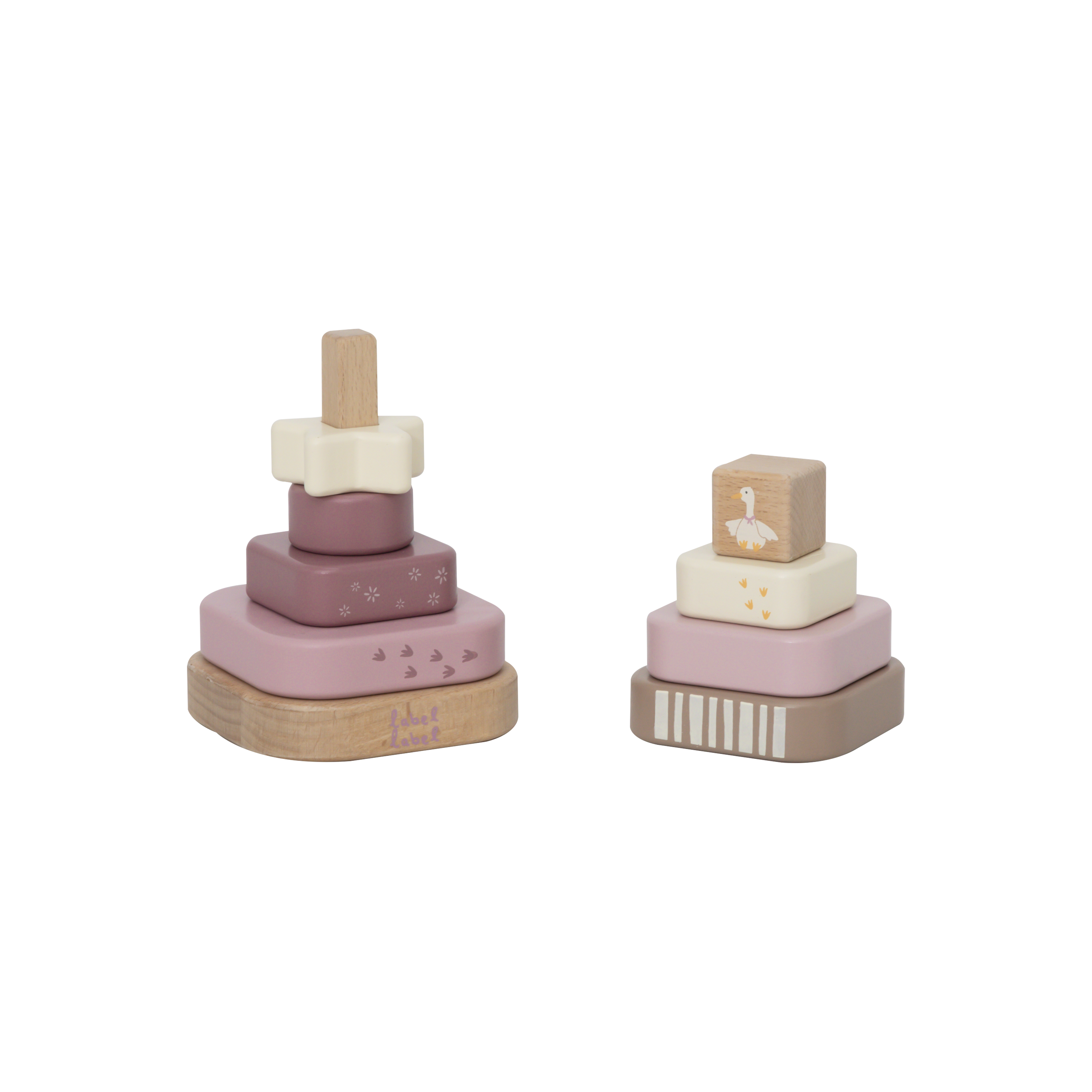 Square Stacking Tower - Pink