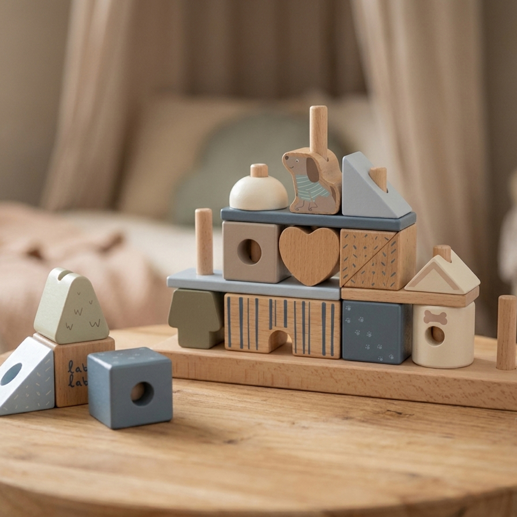 Stacking Blocks House - Blue