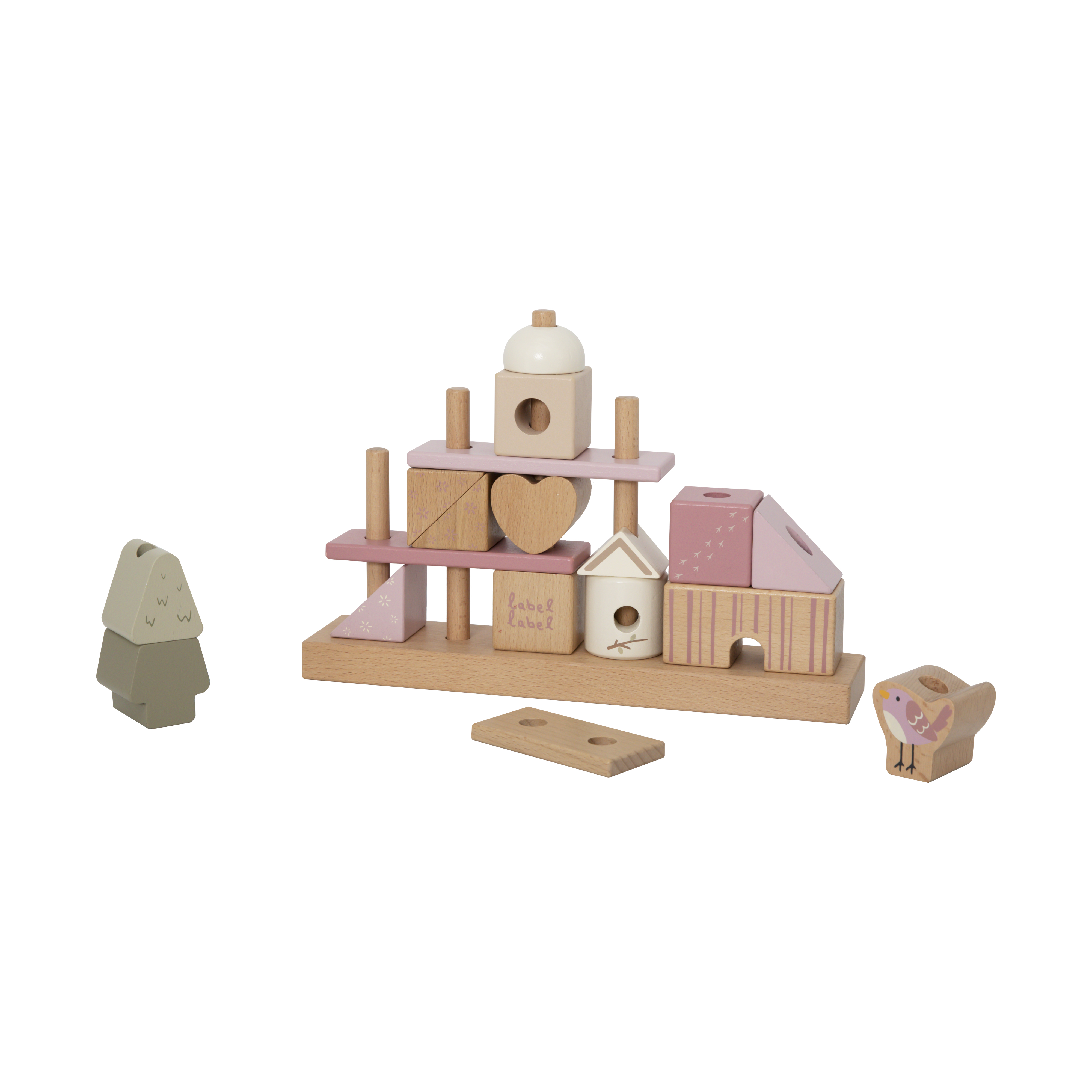 Stacking Blocks House - Pink